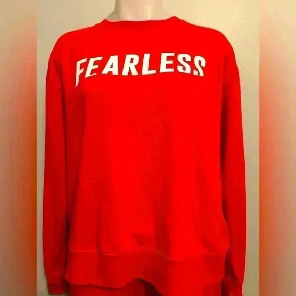 Xersion, girls’ 3XL/women’s size M red and white FEARLESS - Picture 1 of 4